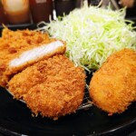 松のや - ロースカツ＆カニコロ1個定食大790円