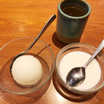 Yakinikuyamato - ランチセットデザート(杏仁豆腐)・クーポンのアイス