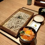 Jinenjo Mugitoro Obanzai Sanyaku Seiryuuan - 2022年12月2日(金) 旨塩!ｻｰﾓﾝﾕｯｹ小丼と蕎麦御膳1,738円＋蕎麦大盛220円