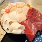 北の海鮮どんぶり屋 わがまま丼 苫小牧食堂 - わがまま丼Aサイズ4品大盛り