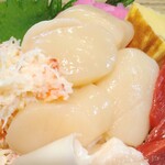 Kitano kaisen donburiya wagamama don to makomai shokudou - わがまま丼Aサイズ4品大盛りのほたて