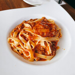 ヴィーノ デュエ - 近江産鴨肉ラグーとイタリア産ポルチーニ茸のトマトソースフェットチーネ