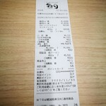 焼肉 徳寿 - レシート