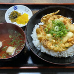 えびらそば - かきあげ丼･お吸物･漬物