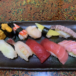 すし徳 - ジローくんが頼んだ「徳寿司」は10貫という豪華版！