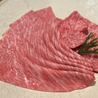 焼肉 銀座コバウ 並木通り店 - 厳選赤身山葵シンシン
                      特選部位薬味ポン酢ザブトン