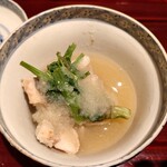 銀座 しのはら - 甘鯛、蛤、下仁田葱、車麩、根芹