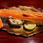 銀座 しのはら - 追加の松葉蟹の炭火焼き