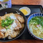 なか田 - 料理写真:かつ丼セット（温うどん）