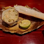 銀座 しのはら - 追加の松葉蟹の炭火焼き