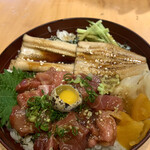 銀座 寿司処 まる伊 銀座総本店 - 今回食べた、づけあなちらし