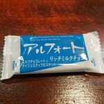 キッチン ブルー グローブ - チョコのアップ