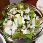 キッチン ブルー グローブ - サラダのアップ