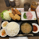 わ楽 - 姫鯛のお刺身、生本マグロカツ、チキンカツ　R4.12.3