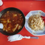 めおと食堂 - 料理写真:めおとセット②（麻婆麺2/3＋半チャーハン）950円