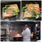 四季彩ダイニング　春 - 藁独特の香ばしさで鰤の臭みも無くなり‥
      余分な脂も落ちているので香ばしさだけが残って
      茗荷、大葉、カイワレの薬味と一緒に口に運ぶと
      もう絶品ッ...(≧ω≦。)！！脂身まで上品に‥♡