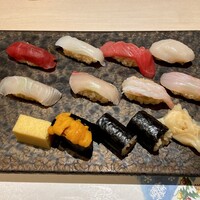 鮨 七海 - ランチおまかせ特上握りセット1/2