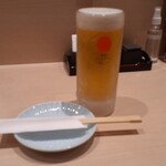 博多 灯り家 - 生ビール550円×2杯