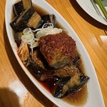 magurosemmontemmeguro - 茄子の揚げ浸し
      自家製ラー油をかけて