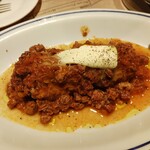 生ハムとワインのお店 piglet - セロリの肉詰め・ミートソースあえ