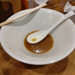 煮干し中華そば 一剣 - ミセス、ほぼ完食