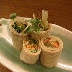 巽蕎麦 志ま平 - 蕎麦のクレープ