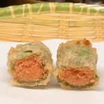 天ぷら はせ川 - 明太子大葉巻