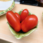 天ぷら はせ川 - サービスのミニトマト（アンジェレ）