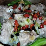 台湾家庭料理 福味香 - 作って頂いた点心、豚のスペアリブの豆鼓蒸しです