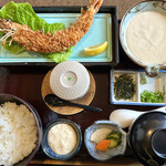 魚々屋 - 大和芋とろろ飯とジャンボエビフライ御膳　1,880円