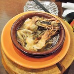 ミアスタンド - エビとキノコのアヒージョ