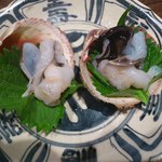 迦陵 - とり貝の炙り  お塩で頂きました