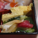 寿司　魚忠 - 青柳と鮪のぬた、玉子焼き2切れ