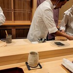 銀座 きた川 - お寿司の準備