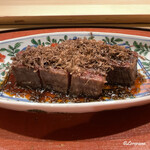 御料理 寺沢 - いわて牛のシャトーブリアンの炭火焼にたっぷりの黒トリュフ