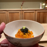 御料理 寺沢 - 痛風まっしぐらのキャビア､バフン海胆､いくらの飯蒸し