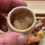 御料理 寺沢 - ボタン海老の海鼠腸和え