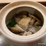 御料理 寺沢 - 銀茸と雪の下と鮑の土瓶蒸し