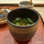 御料理 寺沢 - 菠薐草の味噌椀