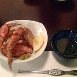 喜和美家 - Ｈ25.05②  【先付け】　浜ゆで毛蟹　レモン　かに酢