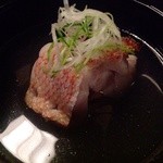 喜和美家 - Ｈ25.05②　【御椀】　甘鯛潮仕立て　焼き豆腐　芽葱