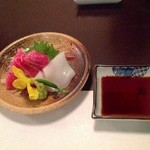 喜和美家 - Ｈ25.05②　【御造り】　鮪大とろ　槍烏賊　妻ものいろいろ