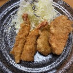 手打ちとんかつ かついち - エビフライ、ヒレカツ定食