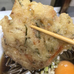 原木そば - 筋肉質な野菜かき揚げ