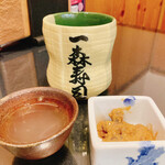 一森寿司 - お通し 自家製イカの塩辛 美味！