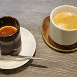 曽和料理店 - 塩バターキャラメルプリン、コーヒー