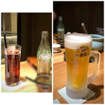 西新初喜 - 娘は下戸ですから「コーラ(350円」、私はビール(700円）」を。