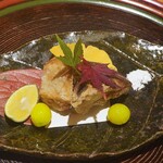 銀座くどう - 海老芋唐揚げ、松茸唐揚げ、銀杏