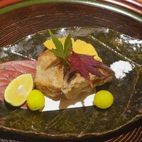 銀座くどう - 海老芋唐揚げ、松茸唐揚げ、銀杏