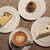 カフェ・オハナ - ケーキ3点とカフェラテ